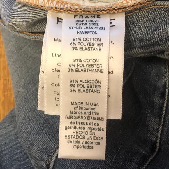 Frame Denim Le High Skinny Petal Hem Jeans in Hamerton Size 32 - Picture 10 of 12